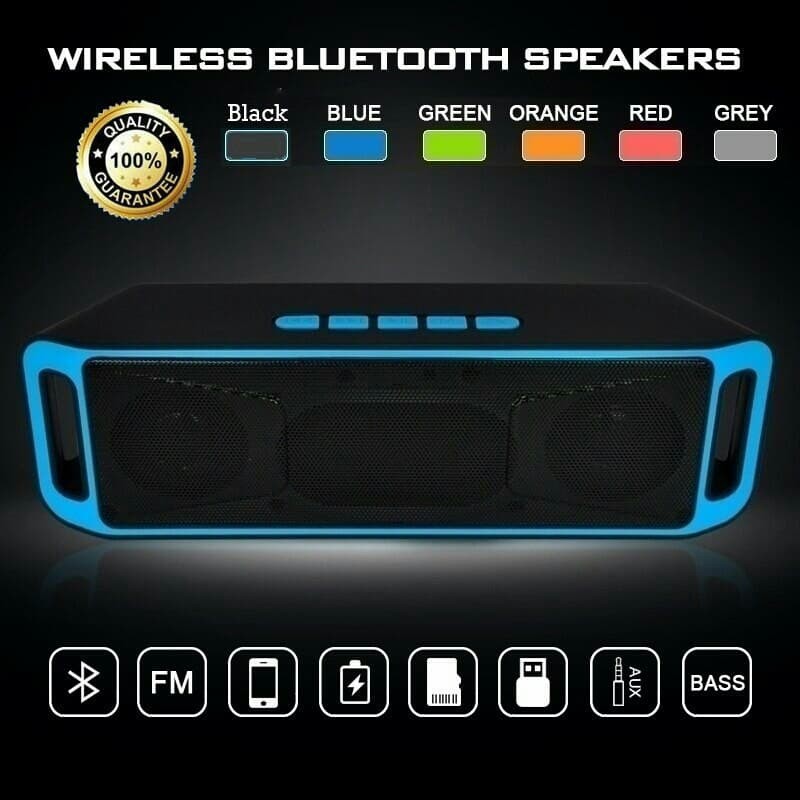 Speaker Bluetooth Mega Bass/Extra Bass Stereo Tipe A2DP