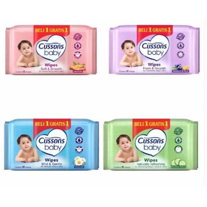 Cusson baby wipes tissue basah bayi isi 50 sheets
