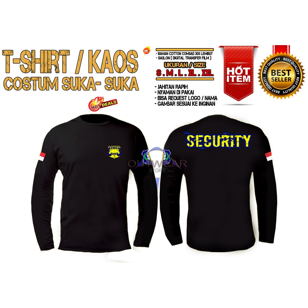 KAOS SECURITY TANGAN PANJANG TERBARU