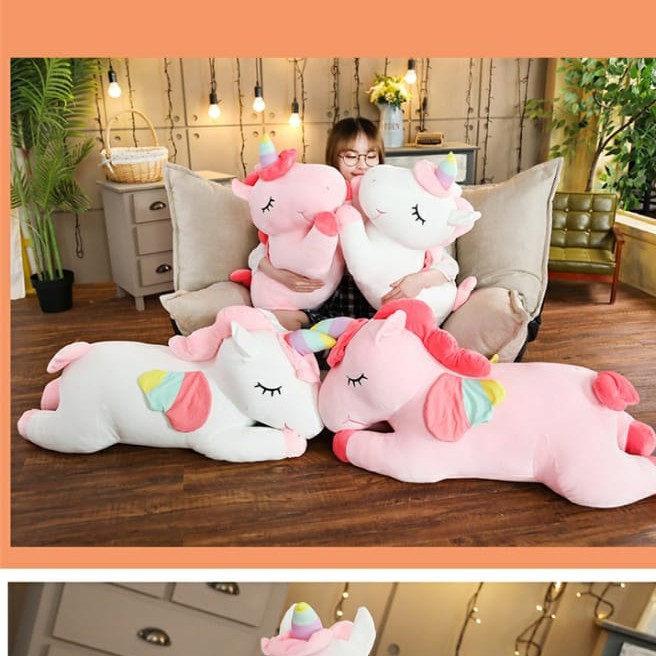 Boneka Unicorn Super Jumbo Bahan Plush