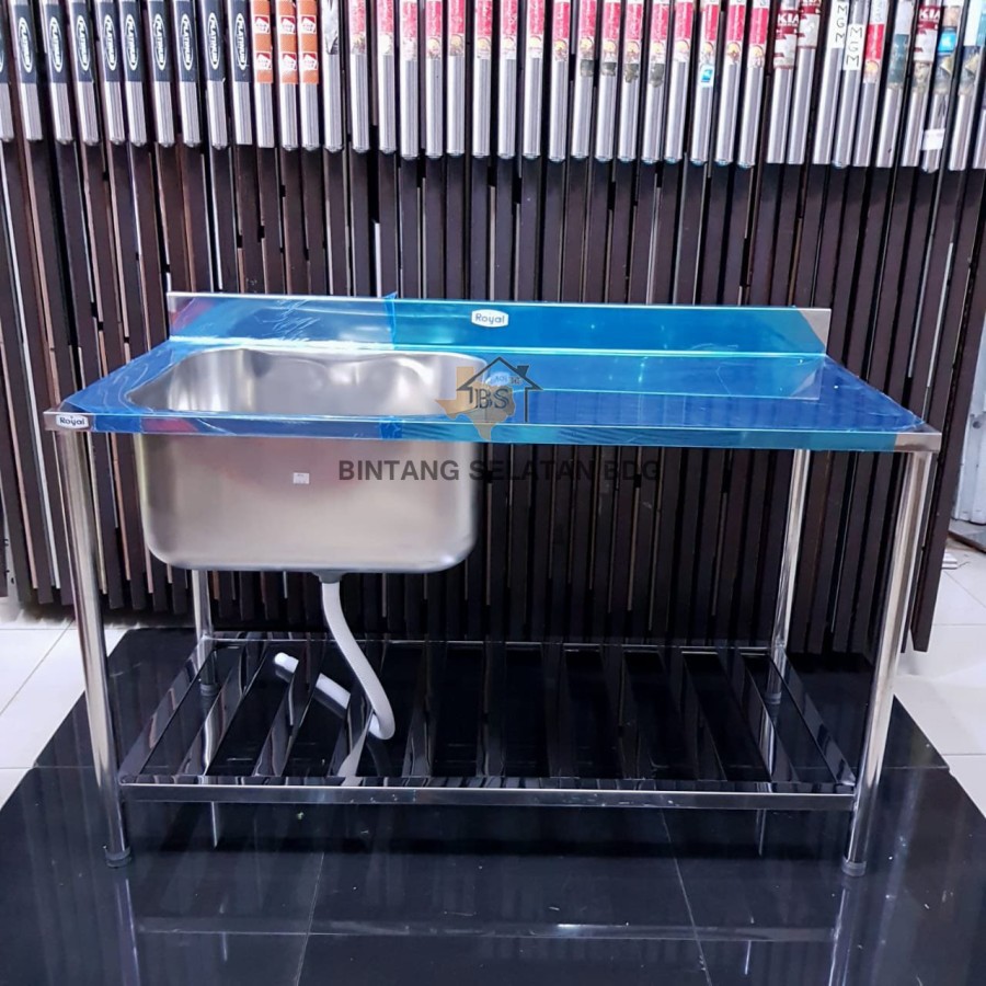 KITCHEN SINK/ BAK CUCI PIRING STAINLESS ROYAL ST 300 1280X595