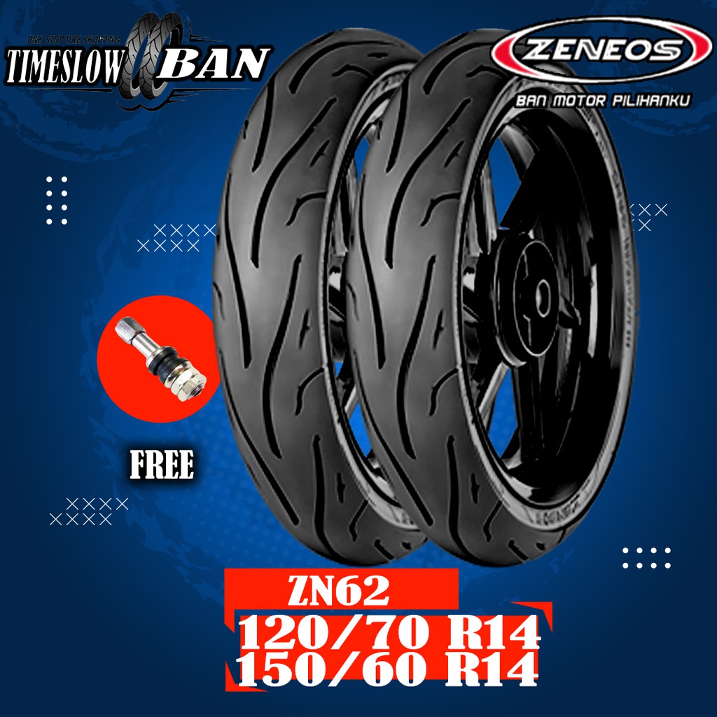 Paket Ban Motor YAMAHA AEROX // ZENEOS ZN62 120/70 -1 50/60 Ring 14 Tubeless MODIFIKASI