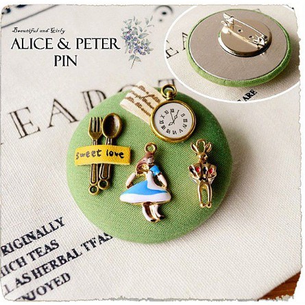 ACC3143GN - Bros/Pin Handmade Alice In Wonderland Jepang/Korea