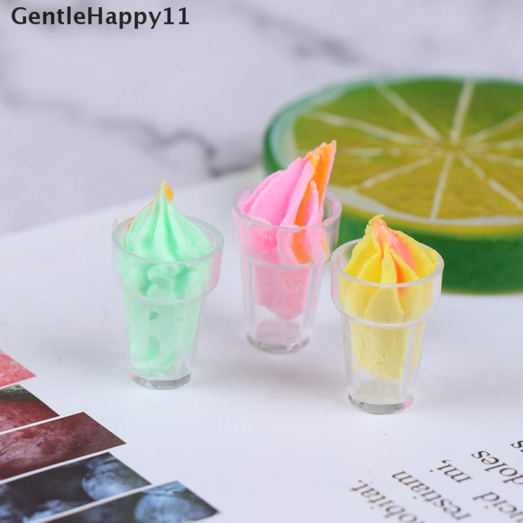 Gentlehappy Mainan Miniatur Es Krim Skala 1: 12 Untuk Aksesoris Dapur Rumah Boneka