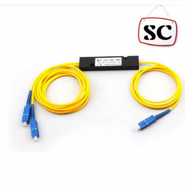 Splitter 1 : 2 PLC SC UPC APC Splitter / Coupler Fiber Optic, 1- 2 SC (1 SC-2 SC).