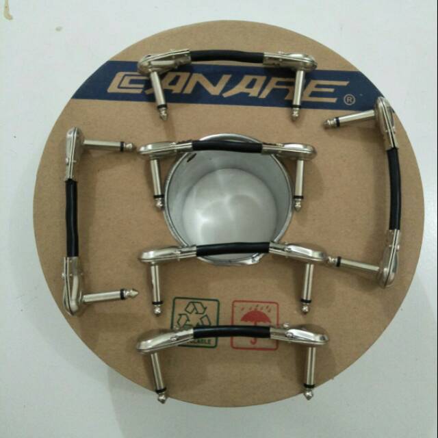 Kabel jumper efek gitar 8cm jack model pipih kabel canare