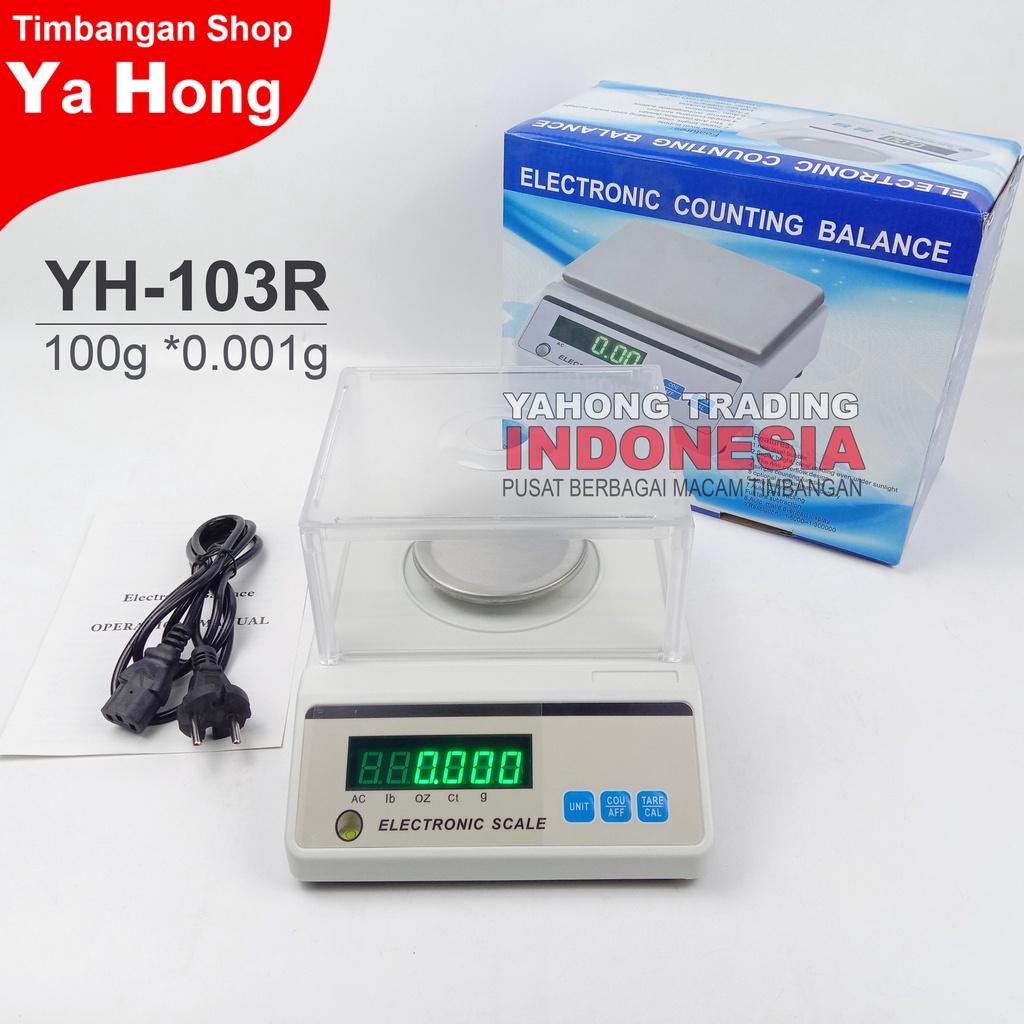 Timbangan Digital 100g Akurasi 0.001g YHG YH-103R Timbangan Emas Obat Bubuk Bubuk