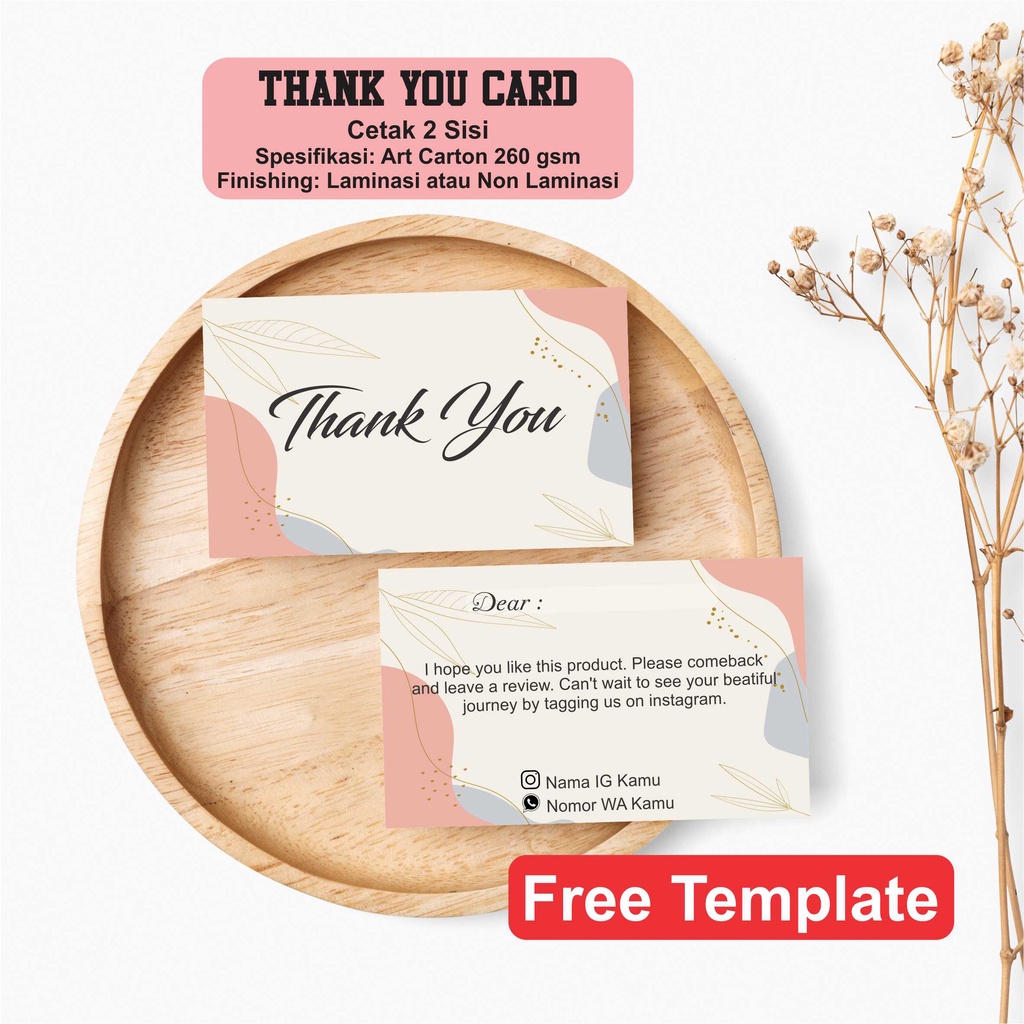 

Cetak Thank You Card 2 Sisi - Cetak Thanks Card 2 Sisi - Kartu Olshop