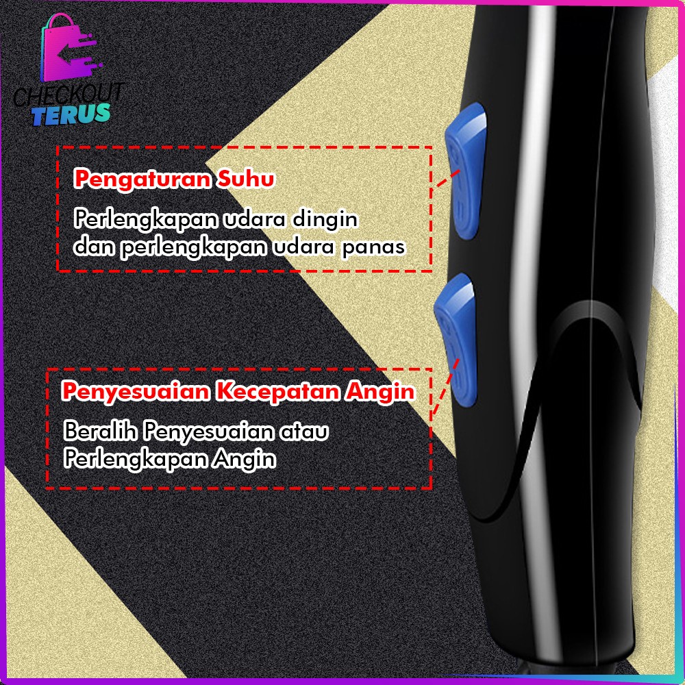 CT K90 Pengering Rambut Wanita 6in1 Hair Dryer Penata Rambut Hairdrayer Portable Styles Kecantikan Rambut