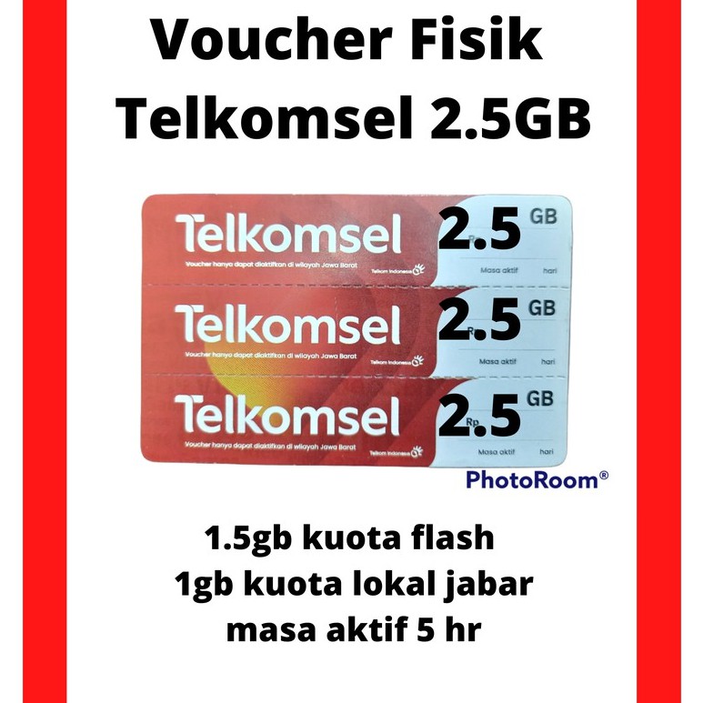 Voucher Fisik Kuota Telkomsel 2.5 GB