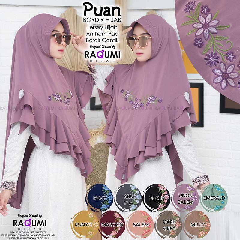 puan bordir hijab