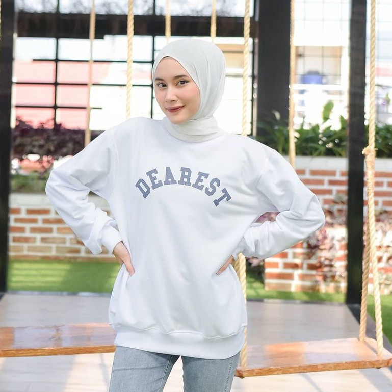 SWEATER OVERSIZE DEAREST - SWEATER WANITA CREWNECK OBLONG ANDGRSR