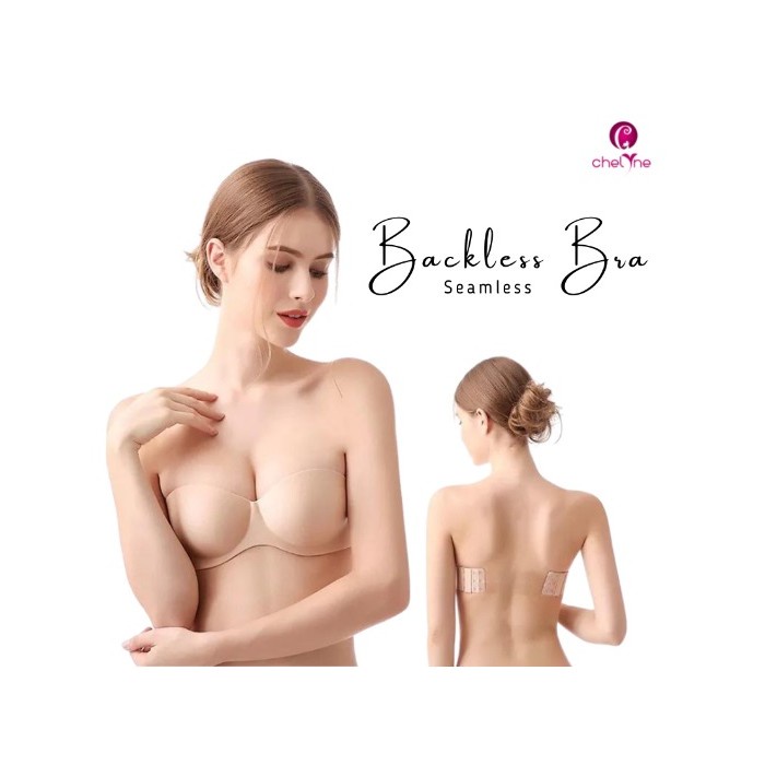 BH Seamless Bra Chelyne Backless 2 Strap Kawat 221 Tanpa Kawat 223