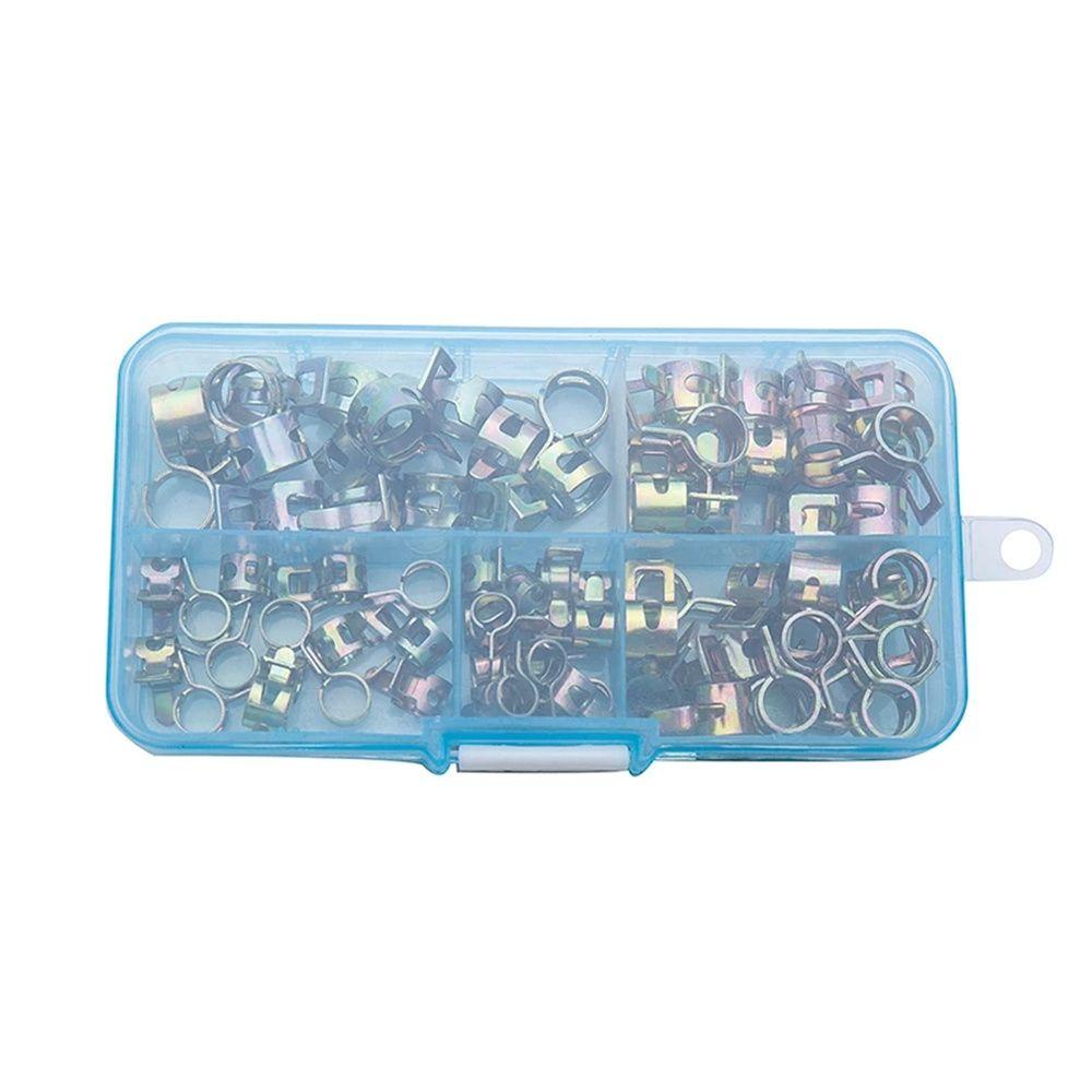 Lanfy Spring Fuel Hose Clip 6-10mm 75Pcs/set Pipa Air CPU Selang Klip Pipa Tabung Clamp Pengikat Logam