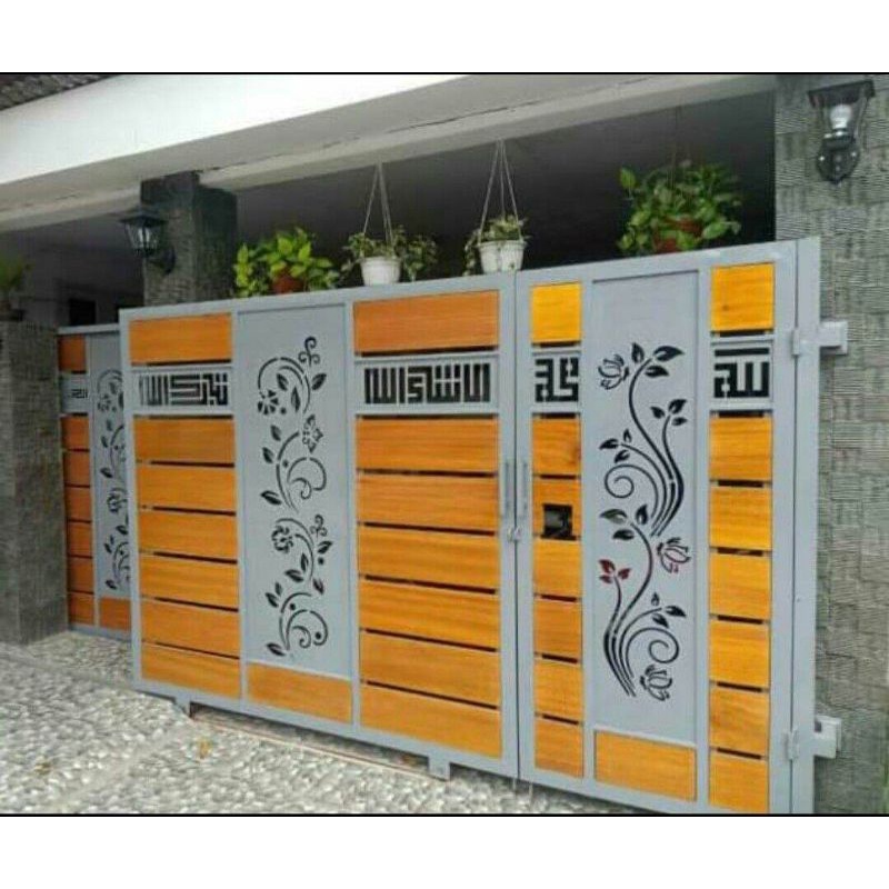 Pagar Cutting laser Pagar Garasi Murah Berkualitas Pagar motif batik pagar rumah modern motif bunga