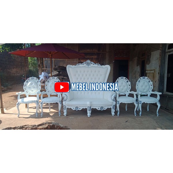 Kursi Pelaminan Pengantin Baru Bangku Syahrini Rosalinda Kayu Jati