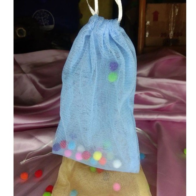 POUCH SERUT POMPOM TAS SERUT POMPOM PACKING OLSHOP POUCH SERUT SOUVENIR