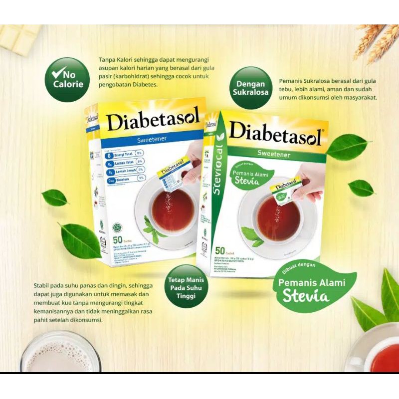 

Diabetasol sweetener 25's / 50's / 100's