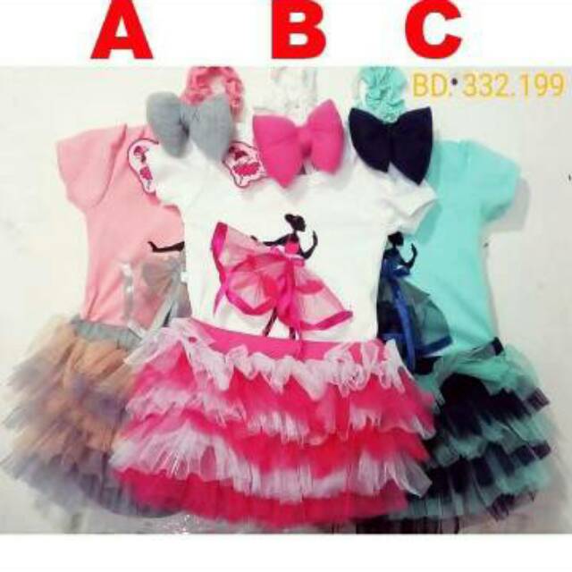 Baju Bayi Perempuan Setelan Jumper Bayi Tutu ballerina rok tutu anak perempuan