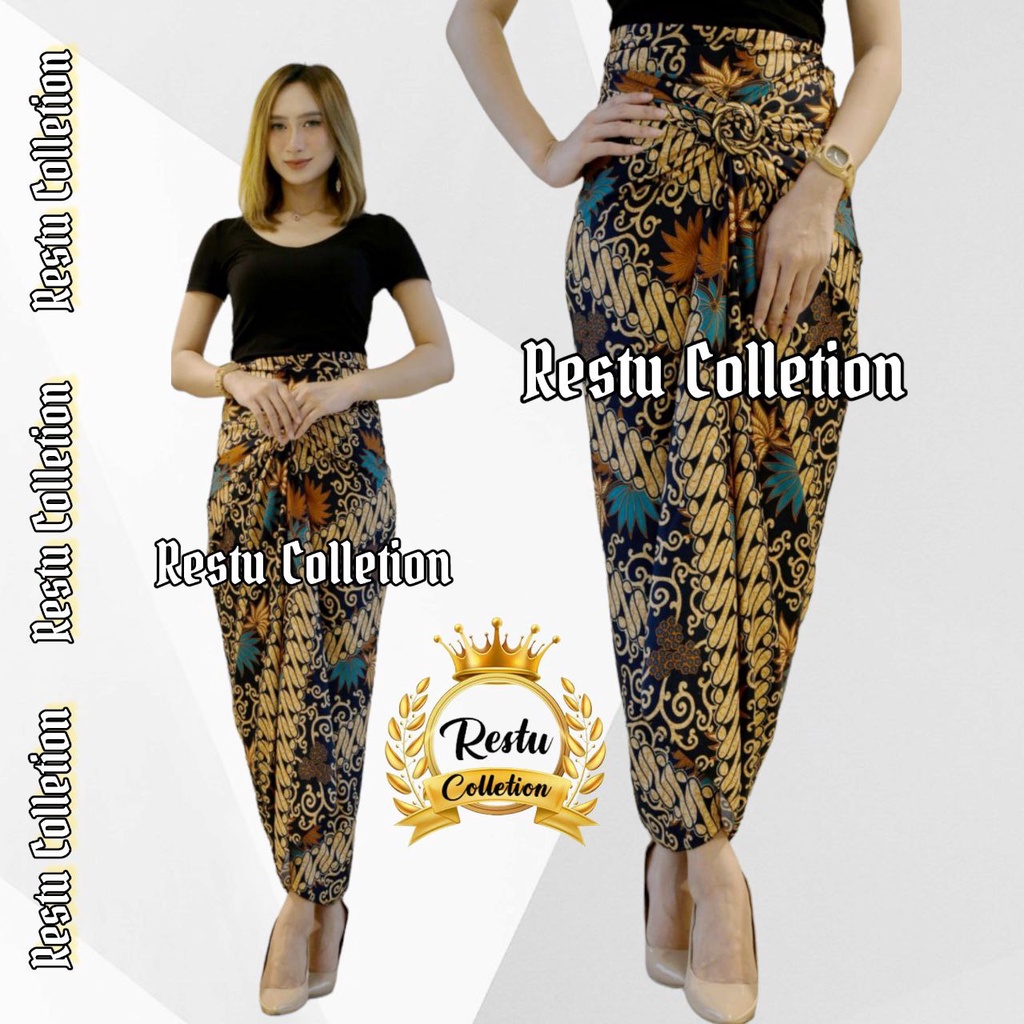 COD Restu Colletion Rok Lilit Songket Serut Batik Bawahan Kebaya Wisuda Kemeja Bloese Kondangan Nikahan Tunangan Wanita Allsize Bahan Satin HQ Premium LARAS PINK Bestseller