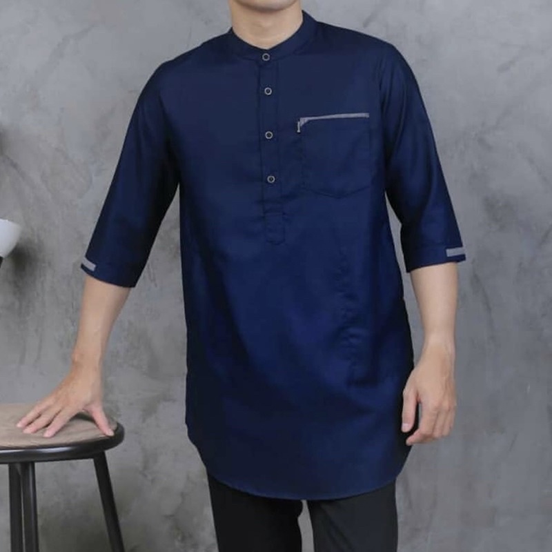 Baju koko kurta pria dewasa lengan 3/4 bahan toyobo fodu original