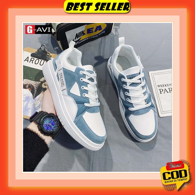 Sepatu Kets Wanita Kt04 Import Murah Warna Cewek Sneakers Tali Motif Kotak Merah Hitam Terbaru Lucu 