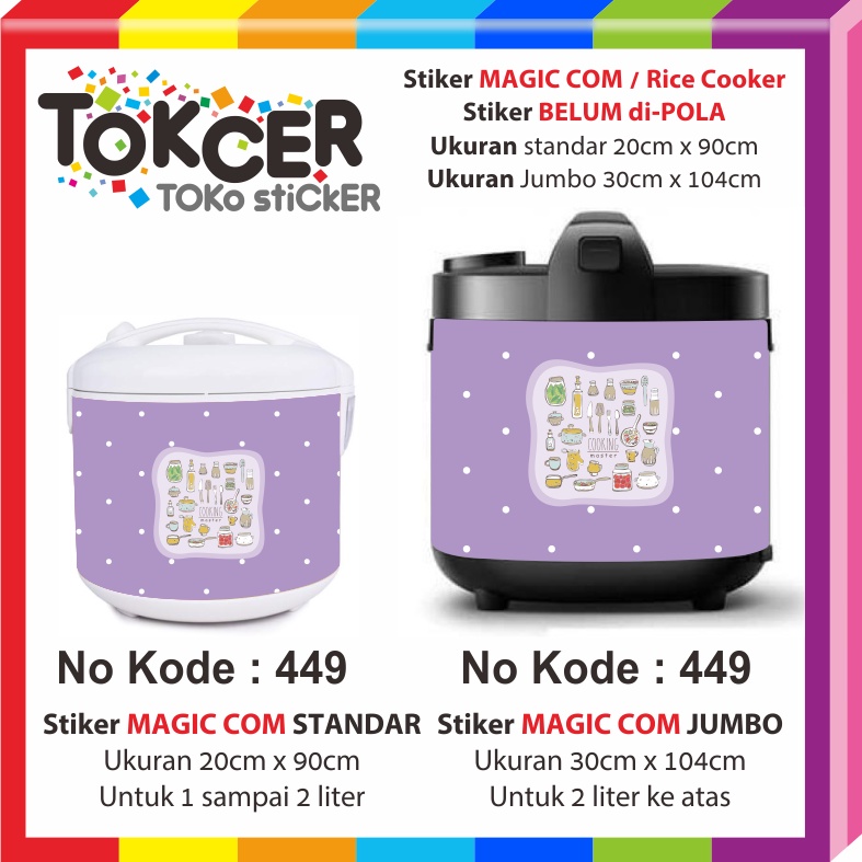 STIKER Magic COM/ Rice COOKER Motif COOKING Master