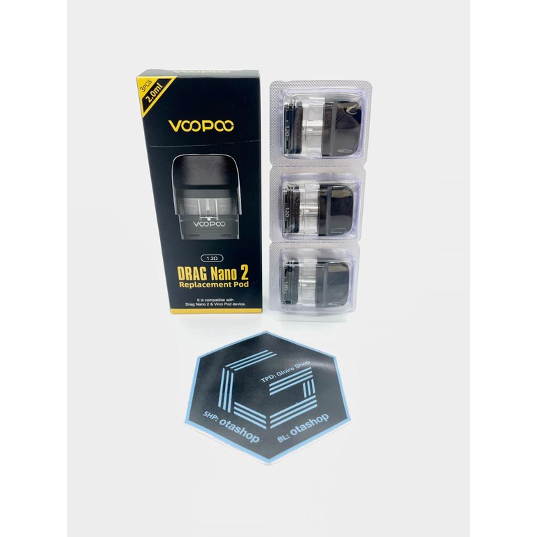 Cartridge - Drag Nano 2 Pods 0.8ohm 1.2ohm by Voopoo Catridge nano2 authentic original