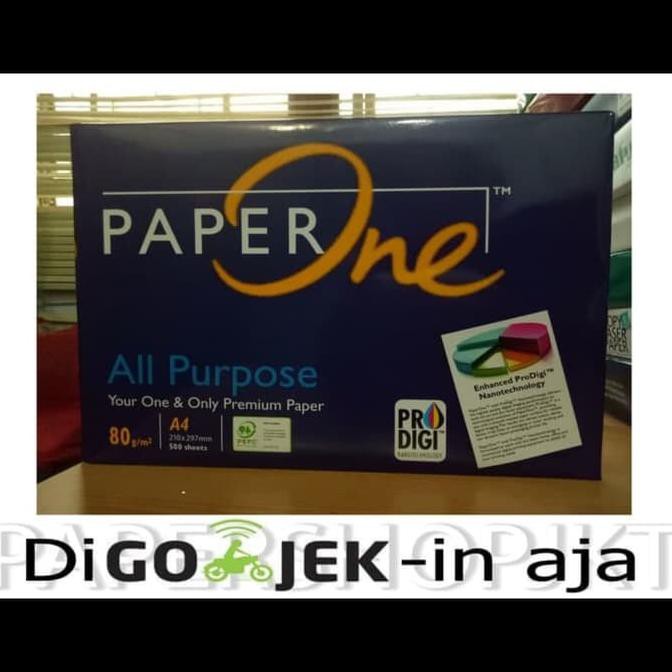 

Kertas Fotocopy 80 Gr A4 Paperone (Perdus) Khusus Gojek,Grab Anijejestore