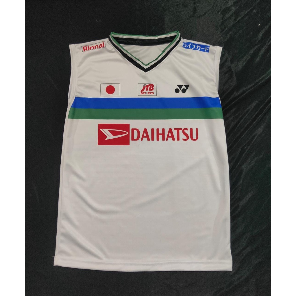 Jersey Badminton Japan Momota Singlet Putih