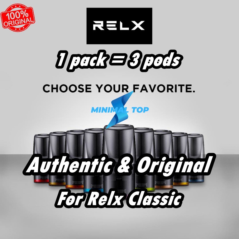 Semua Rasa All Flavors Relx Refill Pod Packs isi 3 untuk Classic