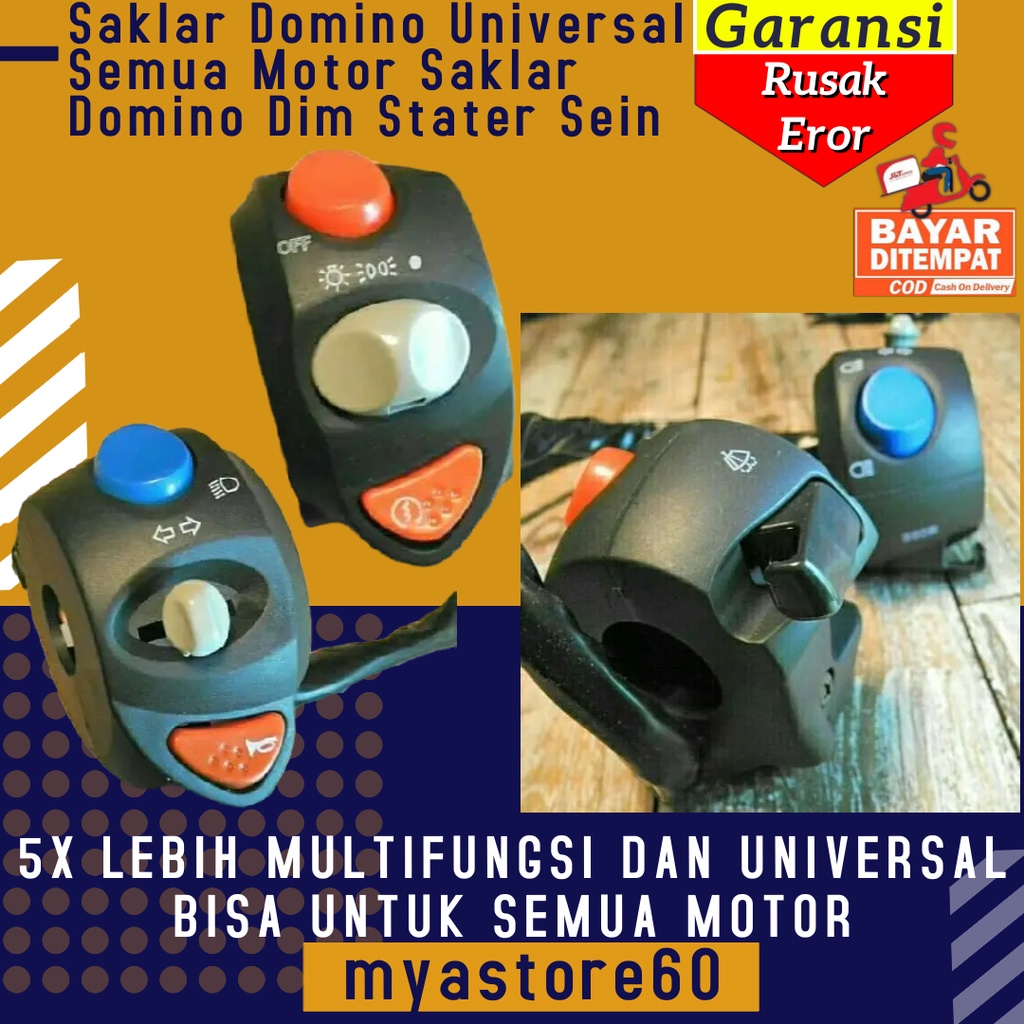 Saklar Sakelar Kiri Dan Kanan Domino Universal Semua Motor Saklar Sakelar Domino Sepasang Dim Stater Sein Klakson Lampu Hi Low