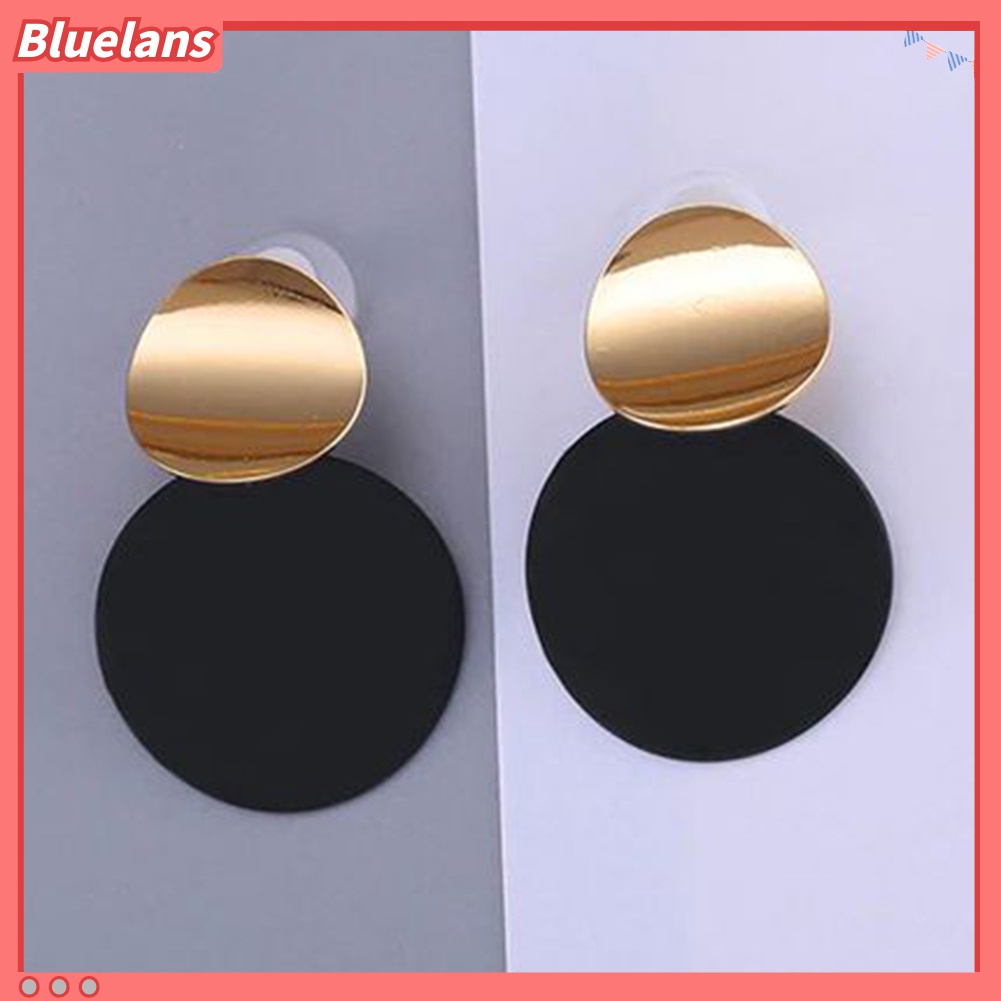 Anting Stud Matte Bentuk Disk Irregular Untuk Hadiah Ulang Tahun Wanita