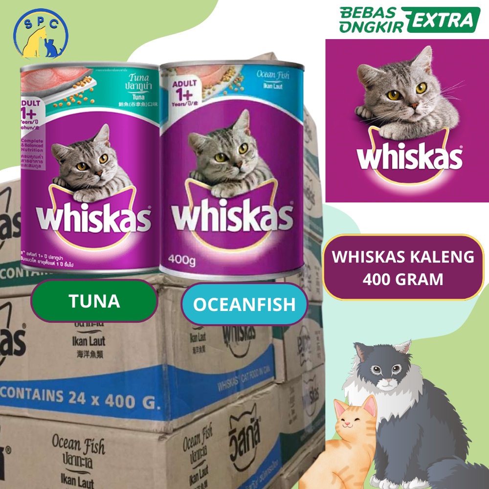 Whiskas Kaleng 400 Gram Premium Wet Cat Food Makanan Kucing Kaleng WHISKAS