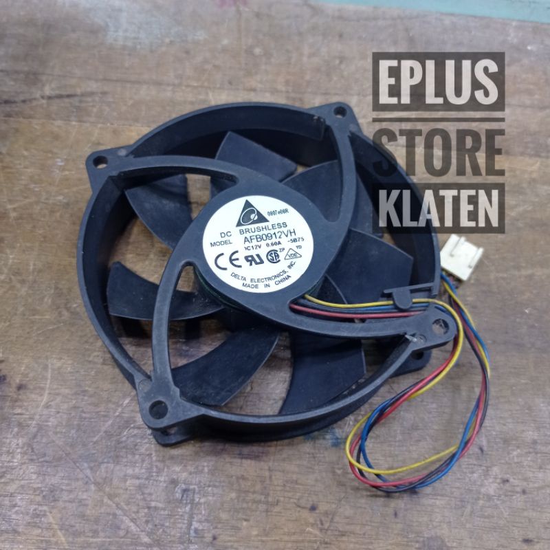 Kipas fan dc 12v delta brushless 12 Volt 0.60A 9cm cooler fan kp148