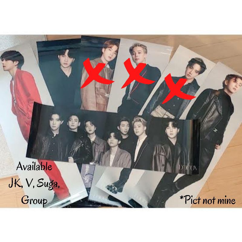 Dicon Bromide/Poster, Accordion Card, Leticular Taehyung V Jungkook JK Yoongi Suga BTS