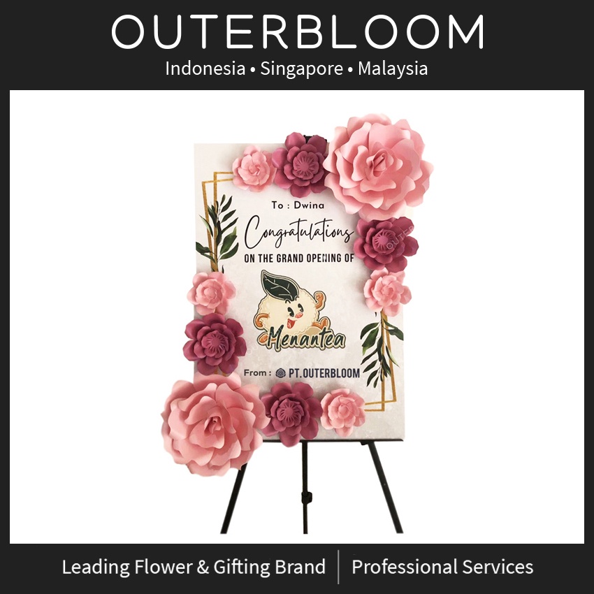 papan bunga kertas   outerbloom odette paper flower board