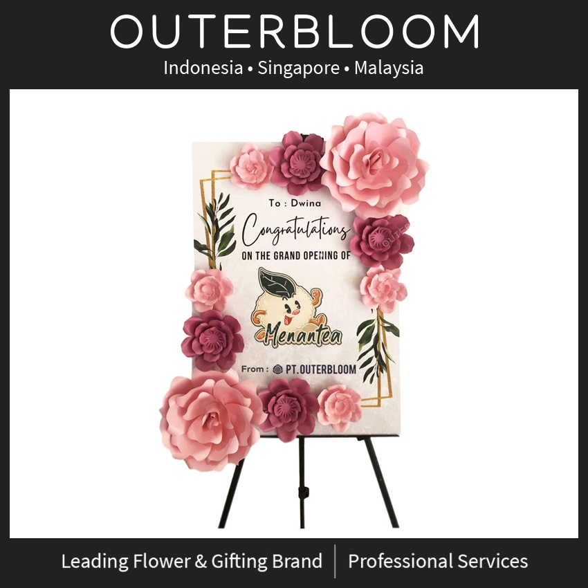 Papan Bunga Kertas - Outerbloom Odette Paper Flower Board