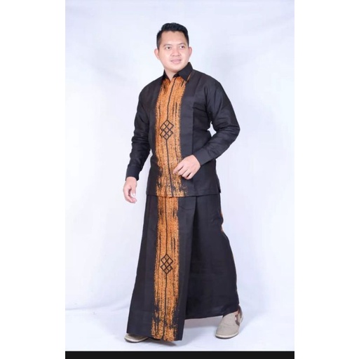setelan kemeja batik solo/set baju,celana sarung/set satung baju batik mewah