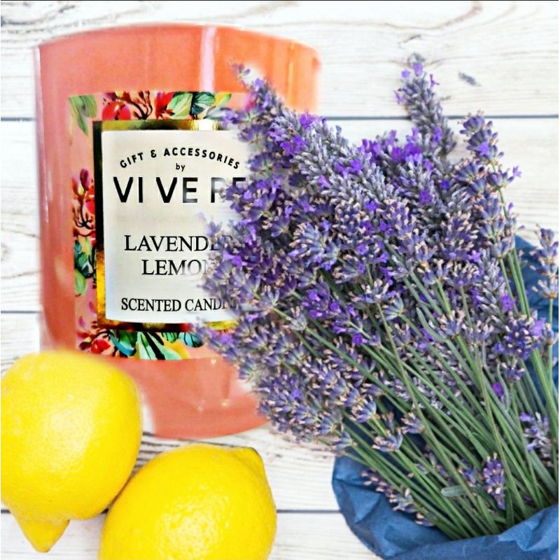 VIVERE LAVENDER LEMON SCENTED CANDLE 145 G