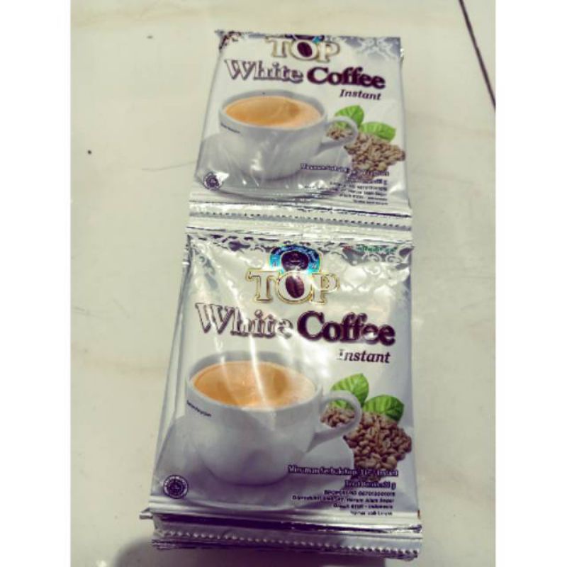 Kopi Top white coffee. Top susu. Top susu kental manis per renceng isi 10 pcs