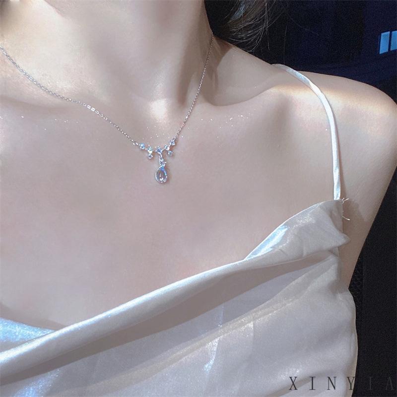 Kalung Desain Water Drop Moonstone Niche Untuk Wanita