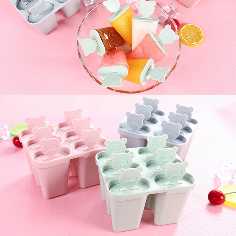 Cetakan Es Loli / Yogurt / Frozen Homemade DIY Bentuk Beruang Lucu