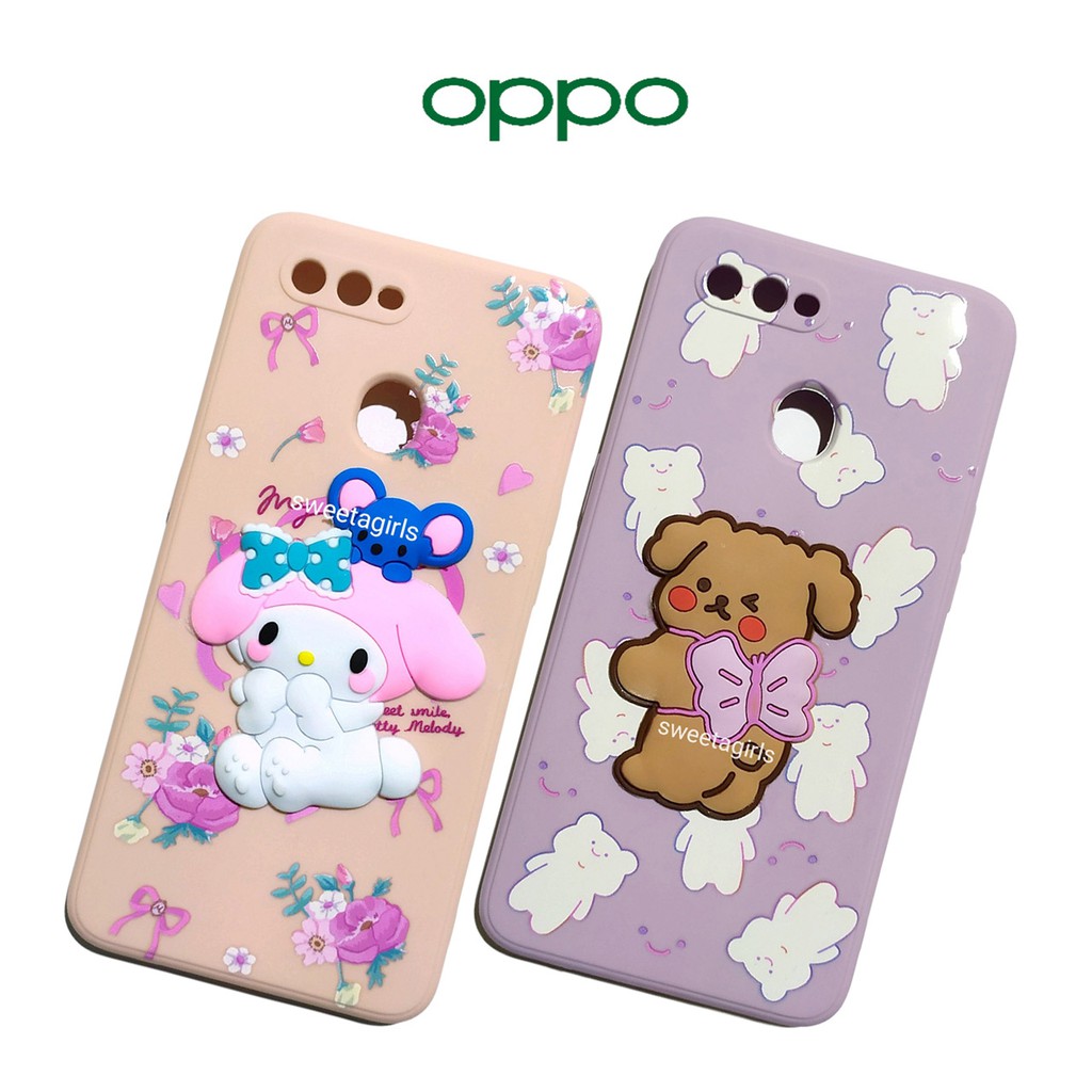 Casing Silikon Lucu Boneka Timbul 3D untuk Oppo A5s-A12-A7-F9-A11K ( Sama Ukuran ) sweetacase.id / Baby Silikon Case Candy Macaron Boneka Timbul motif pretty melody/Elmo/mickey mouse/bobba girl/doraemon/gucci / Aesthetic Casing silikon lembut