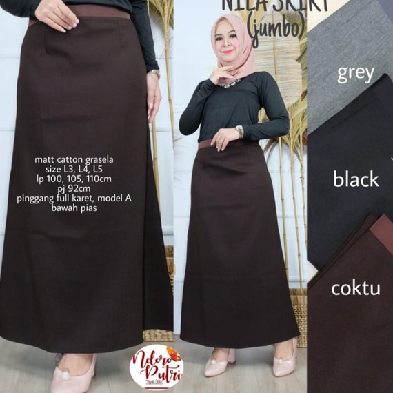 rok kerja A(mayung) full pinggang karet