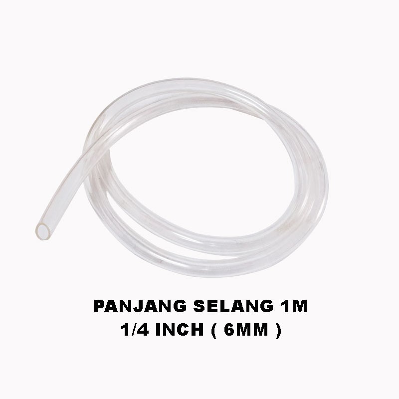 EELIC SEA-T1/4INCH Selang transparan bening 1 meter  waterpass diameter selang 1/4 inch (6MM) multif