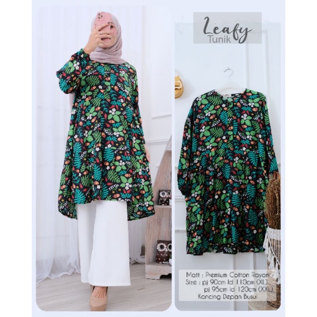 PROMO QWENTY/LEOPARD/LEAFY TUNIK/ATASAN WANITA MOTIF RAYON VISCOSE JUMBO REAL PICT!!!