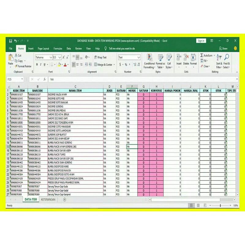 Database Barcode Ipos Produk Indonesia