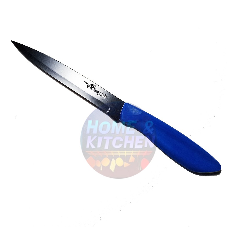 SEAGULL Pisau Dapur 5" inch Coating Stainless Kitchen Knife 12 cm Pemotong Lapisan Anti Lengket