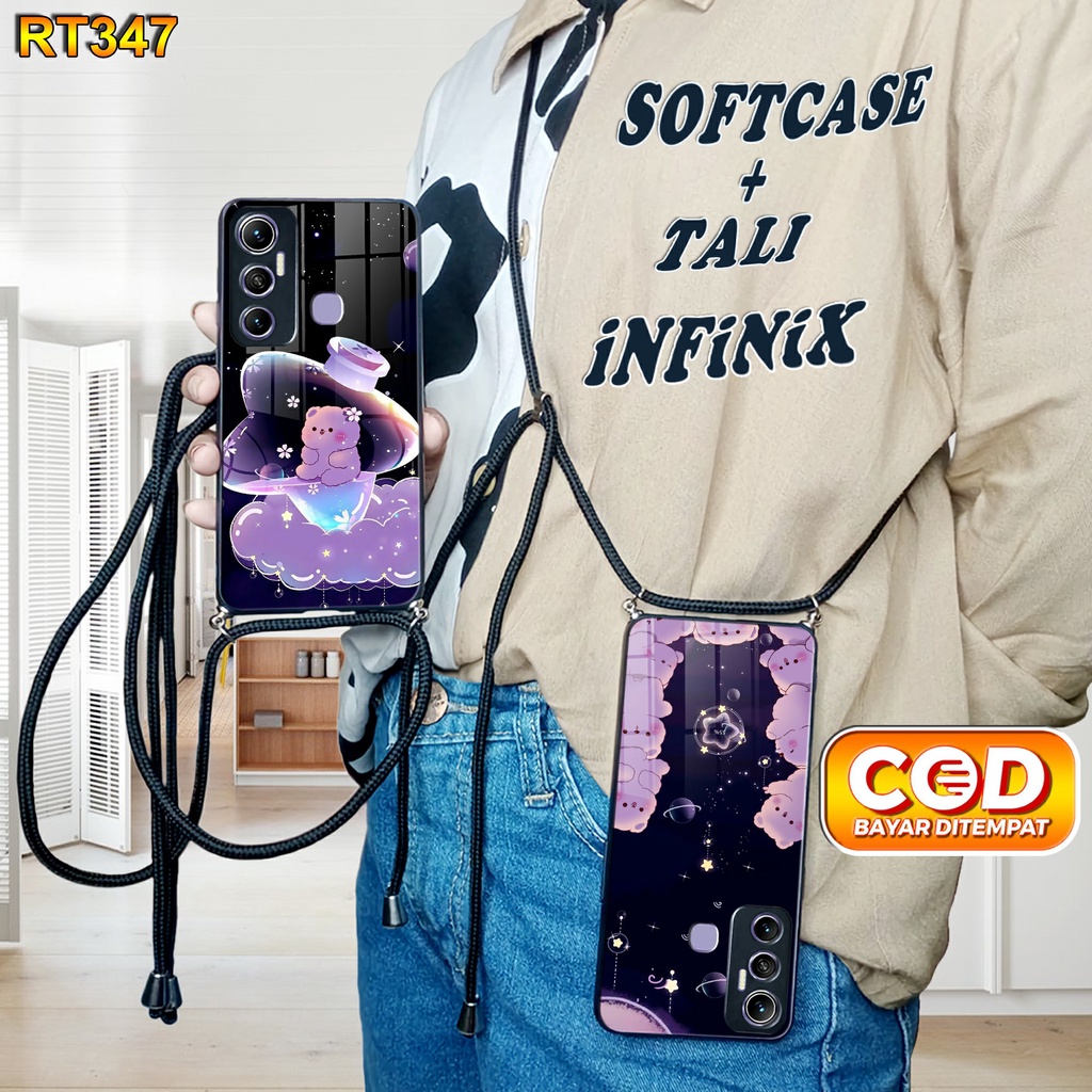 RT347 Softcase Kilau + Tali infinix Hot 11 Case Kilau Hot 8 Hot 9 Hot 9 play Hot 10 Hot 10 play Hot 